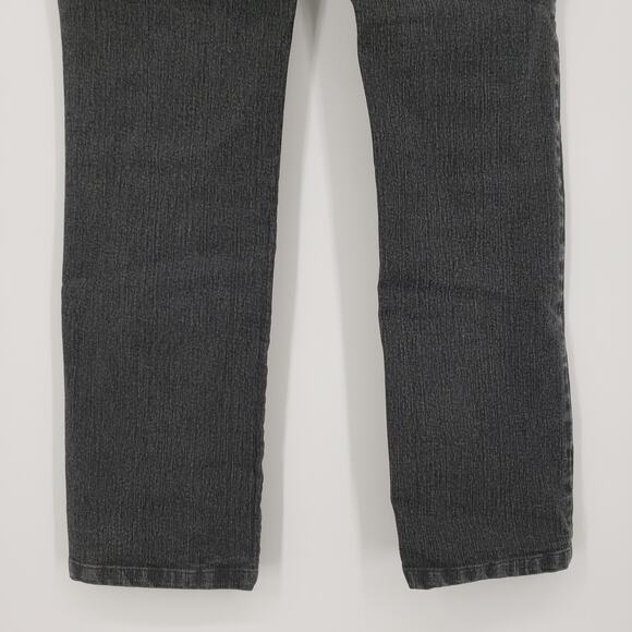 3/$25 Lafayette 148 Slim Straight Jeans 2 Mid Rise Ankle Length Stretchy Gray - Picture 9 of 10